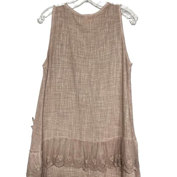 Pretty Angel Tan Sleeveless Asymmetrical Tunic - Picture 5 of 10